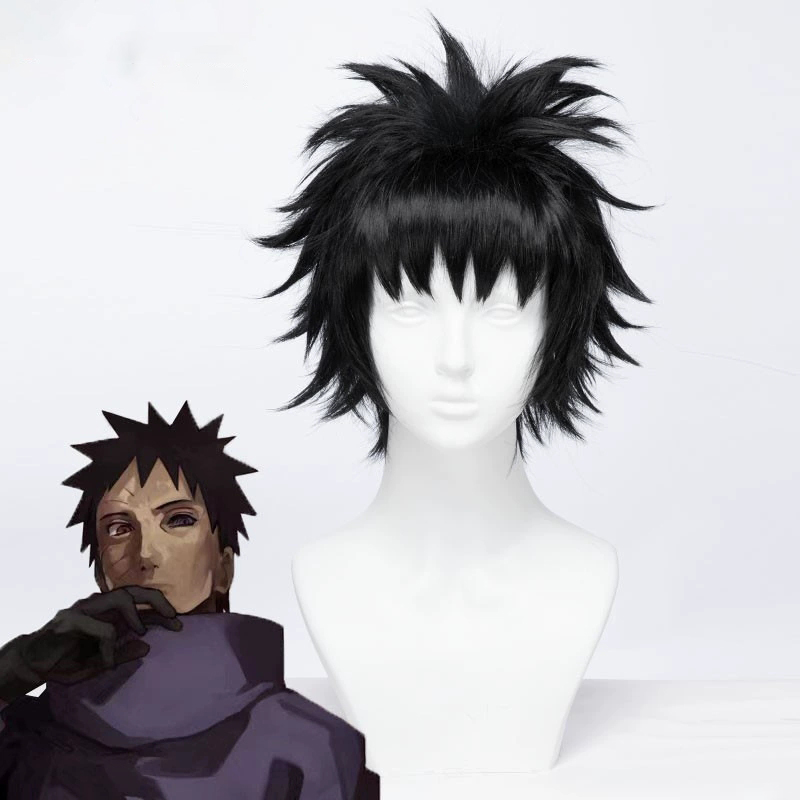 Anime Cosplay Obito - Parrucca Cosplay Uchiha Obito, Parrucca Corta