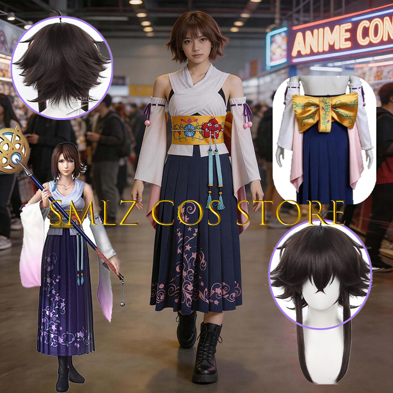Anime Cosplay Female Characters - Costume Cosplay Smlz FFX Yuna Anime